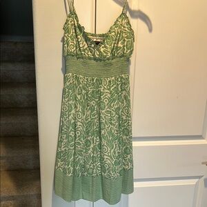 Green Patterned Women's Dress